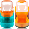 Dogs Cats Automatic Feeder,Small Medium Big Animals Automatic Pet Feeder Set Pet Automatic Water Dispenser and Food Bowl Set,3.8L (Orange and Green)