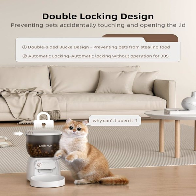 Automatic Cat Feeder - Wifi Cat Food Dispenser with APP Control - FBA Shipping, Amazon Ban