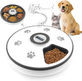 Automatic Cat Food Dispenser, Auto Cat Feeder - 6 Meals Pet Wet Food Dispenser for Small Dog with Programmable Timer Portion Control Timed Cat Feeder with Voice Reminder