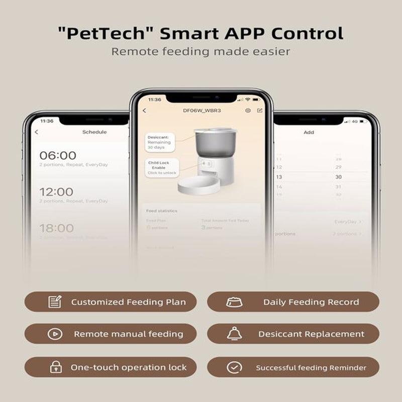 Automatic Cat Feeder - Wifi Cat Food Dispenser with APP Control - FBA Shipping, Amazon Ban